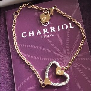 Charriol cable HEART stainless steel bracelet the collection dedicated to love